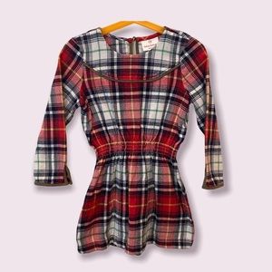 Hanna Andersson plaid dress 100 cm 4t red Christmas